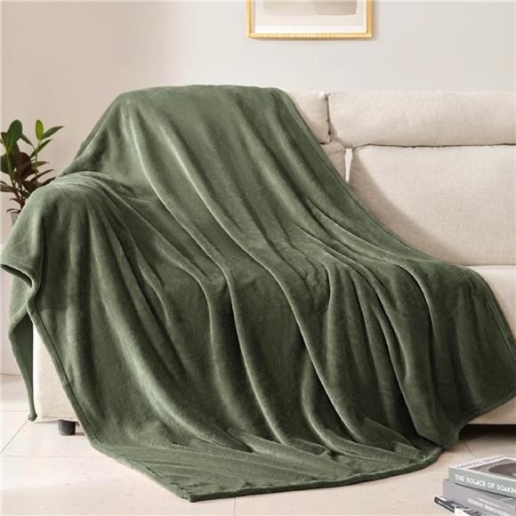 Fleece Blanket TwinSize Super Soft Flannel Throw Blanket Lightweight Fuzzy Plush - Picture 1 of 6